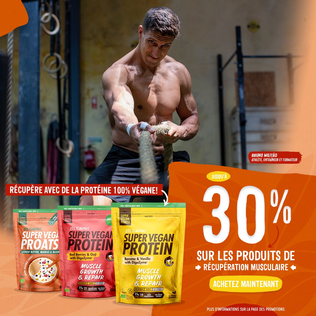 Jusqu'à 30% de récupération musculaire